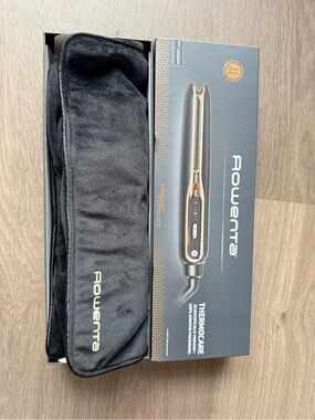 Rowen Compact Hair Straightener in Black and Rose Gold